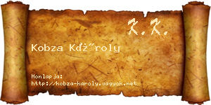 Kobza Károly névjegykártya